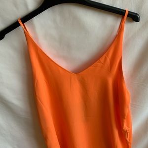 Orange silk camisole
